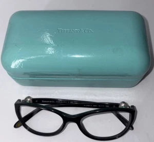 Monturas y estuche de gafas Tiffany & Co TF 2093 54-17-140 negro hecho en Italia - Imagen 1 de 12