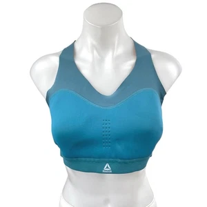 Reebok Puremove Blau Ärmellos Racerback Activewear Sport BH Crop Tank Top M - Bild 1 von 2