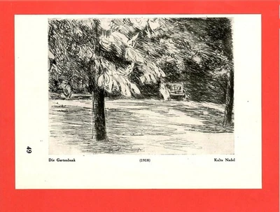 a) Gartenbank / Tiergarten * b) Max Liebermann (1921) – [LIB-16] - Bild 1 von 2