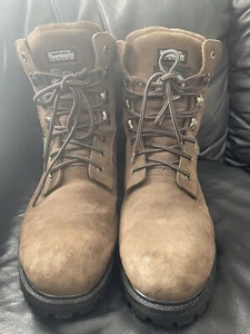 Georgia Mens WorkBoot Brown Leather Steel Toe Size 13 Thinsulate Waterproof Camo - Picture 1 of 11