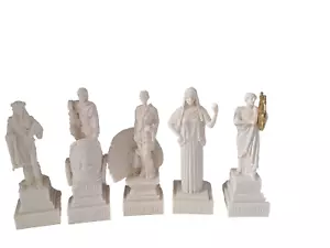 5 Alabaster Statues- Greek Gods-  6.5 inches - Picture 1 of 5