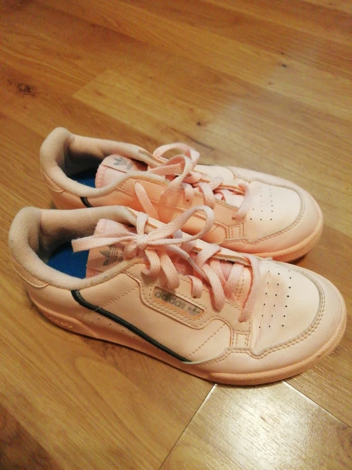 Womens Adidas Originals Continental 80 Trainers UK Size 1 EU 33 VGC - Image 1 of 4