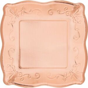Rose Gold 7 Inches Square Plate