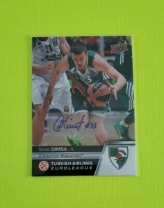 2015-16 Upper Deck Turkish Airlines Euroleague Autographs #E40 Tomas Dimsa