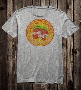 Retro Travel Tee T-Shirt Vintage Art Tourist State Florida Plant City Strawberry - Bild 1 von 9