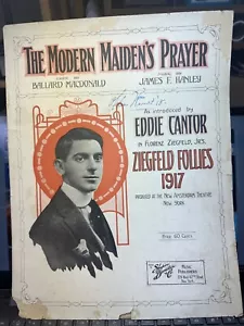 1917 DAS MODERNE MÄDCHENGEBET Ziegfeld Follies Noten EDDIE CANTOR - Bild 1 von 1