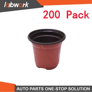 Labwork 200Pack Flowers Plant Pot Plastic Nursery Seedlings Pot 3.94X3.35X3.74In - Picture 1 of 10