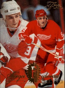 1994-95 Flair Red Wings Hockey Card #219 Sergei Fedorov