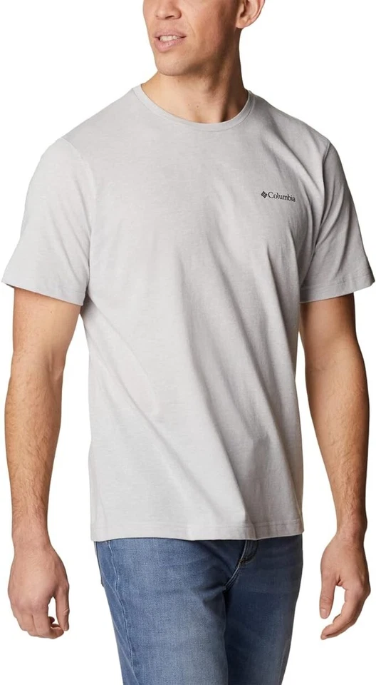Columbia Mens Thistletown Hills Short Sleeve T-Shirt | Grey Heather | Small