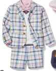 4+piece+Janie+and+Jack+size+7+Suit+set%2C+plaid%2C+linen%2C+jacket%2C+blazer