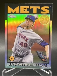 2021 TOPPS CHROME JACOB DeGROM 88 REFRACTOR METS - Picture 1 of 1