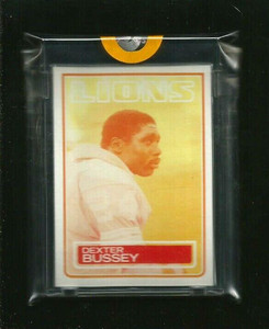 Dexter Bussey 1983 Topps VAULT PROOF w/ COA Sealed and Uncirculated Detroit Lion
