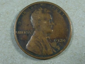 1924-S 1C Lincoln Weizen Penny Cent Kupfer kostenloser Versand - Bild 1 von 2