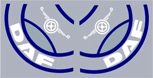 Calcomanías de ventana Daf blanco/azul - Imagen 1 de 2