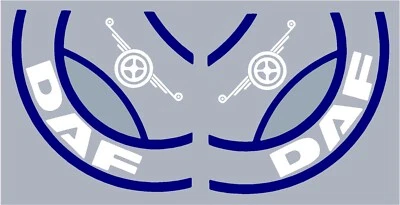 Calcomanías de ventana Daf blanco/azul - Imagen 1 de 2