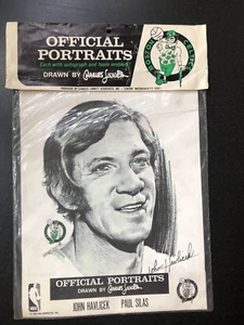 1973 Boston Celtics HOF Havlicek-Paul Silas  2 PORTRAITS SEALED CHARLES LINNETT - Picture 1 of 9