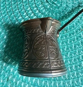 Vintage Etched copper Brass Coffee ladle made in Turkey - Picture 1 of 6