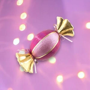 15" Foam Purple Round Candy Wrapper Ornament Christmas Decor *SHIPS WITHIN 10 - Picture 1 of 1