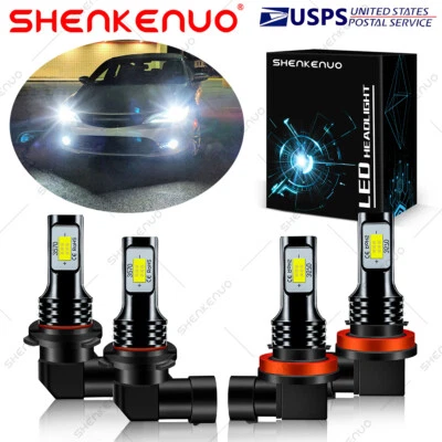 Para Scion IQ 2012-2015 4X 9005+H11 Combo Faro LED Bombilla Lámpara 6000K Blanco HKB Foto 1 de 4