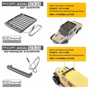 CChand Nylon Roof Luggage Rack Light for Axial SCX24 JEEP Gladiator 1/24 RC CAR - Picture 1 of 5