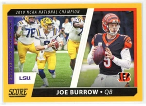 Joe Burrow 2021 Panini Score Football Collegiate Champions Yellow Parallel #CC1 - Bild 1 von 2