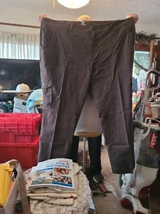 VENEZIA Lane Bryant BROWN Cargo  Leg  W DETAIL.Plus Size Women's 28 Plus - Picture 1 of 3