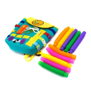 School Bag Toy Kids Skills Sensory Developing Basic Montessori Skill Educational - Picture 1 of 17