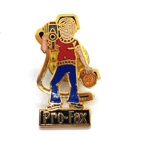 VTG Pro Fax Cartoon Camera Operator Cameraman Lapel Pin Videographer Gold Funny - Picture 1 of 3