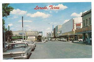 Farragut St LAREDO TEXAS Zales Jeweler Southland Cafe Butter Krust Postcard TX - Picture 1 of 2