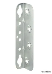 Bettbeschlag mit Schlüssellochstanzung 21,5x29,5x127 mm - Bild 1 von 3