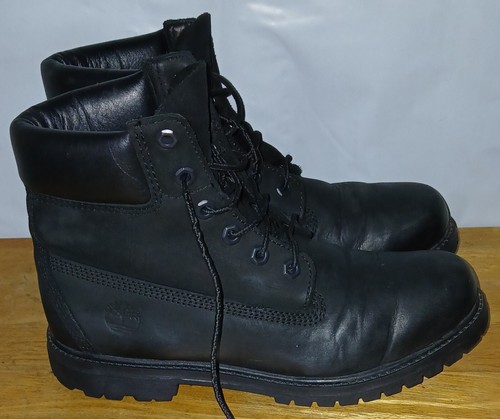 Timberland 8658A Stivali nabuk neri classici da donna 6 pollici premium WP. Taglia 9M