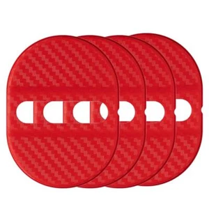 Carbon Fibre Car Door Lock Protective Cover Anti Rust Accessories W4L4 Hot X7X6 - Picture 1 of 25