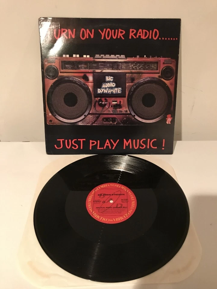 Just Play Music - Big Audio Dynamite [1988 12" vinyl single, Columbia] - Image 1 of 1