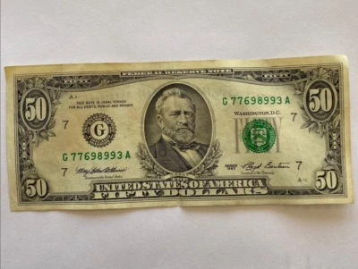 $50 Dollar Bill 1993 Series Paper Currency - Image 1 of 2