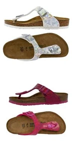 NEW Birkenstock Girls Gizeh Leather Thong Buckle Flat Open Toe Kids Sandals - Picture 1 of 22