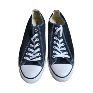 Converse All Stars Men's 10 Black And White Sneakers School Casual Shoes - Picture 1 of 5
