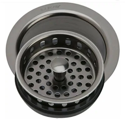 Brida dispensadora de acero antiguo Elkay LKD35AS y colador extraíble Foto 1 de 3