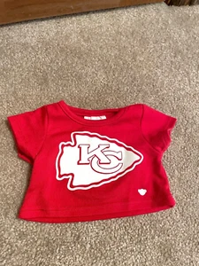 Build a Bear Full-size Teddy Bear Clothing NFL Kansas City Chiefs T Shirt Rare - Picture 1 of 3