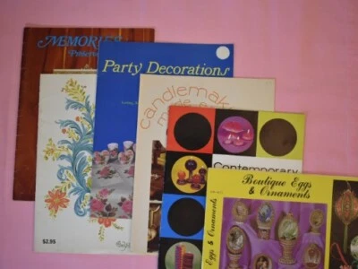 Lot Of Obscure Craft Booklets 1970s, Jewelry, Candlemaking, Rosemaling, Boutique - Image 1 of 4