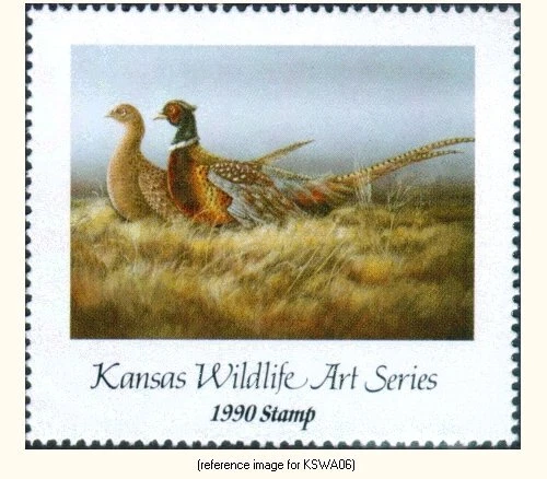 Sello de arte de vida silvestre D2K Kansas 1990 --- Sello Foto 1 de 1