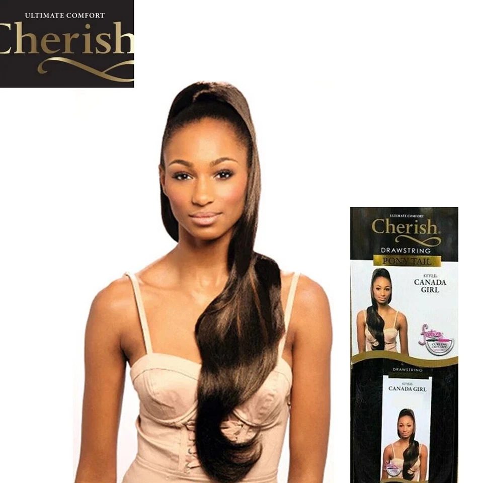 Cherish Canada Girl 26″ Drawstring synthetic Ponytail Multiple Color Choice - Image 1 of 1