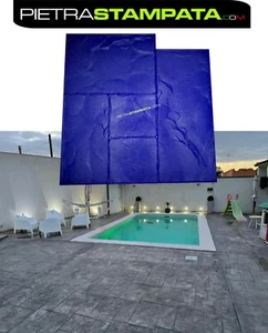 STAMPO per pavimento stampato cemento FINTA PIETRA Concrete texture stamp mat - Afbeelding 1 van 4