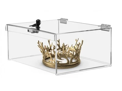 Acrylic 12" X 9" X 5"  Locking Security Show Case Safe Display Case  - Image 1 of 2