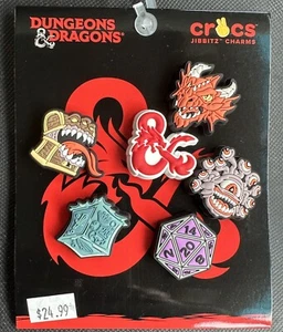 Dungeons And Dragons Crocs Jibbitz Charms 6 Pack Brand New D&D - Picture 1 of 1