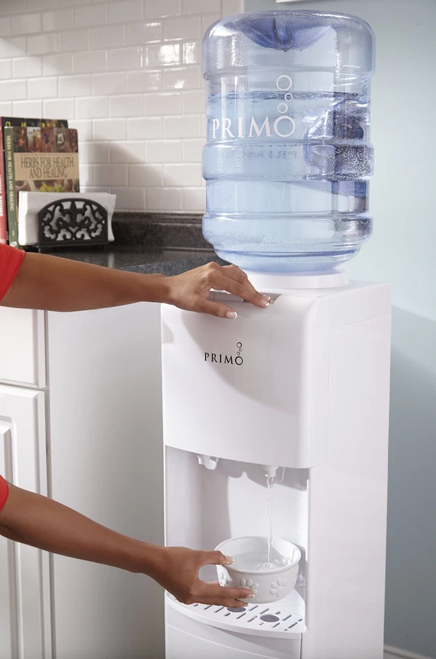 PRIMO WATER Primo Top Loading Water Dispenser – White | 601132-C | Hot & Cold | 43" Tall