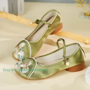 Hanfu Shoes Embroidered Retro Home Ethnic Style Embroidered Comfortable Shoes - Picture 1 of 25