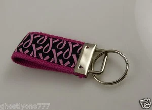 Nastro rosa portachiavi tema cancro al seno FOB - Foto 1 di 3