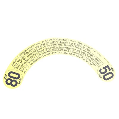 NEW OEM Volkswagen 1985-2016 Cabriolet Golf GTI Tire Info Label 8K0-010-539-A - Image 1 of 2