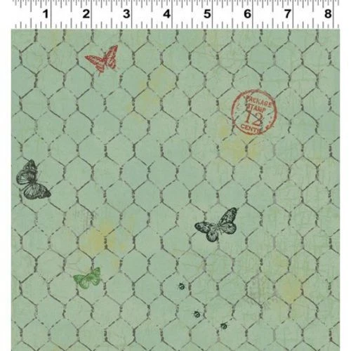 Quilting Sewing Fabric *Low Price* Clothworks Good Home butterfly y2242-109 - Image 1 of 1