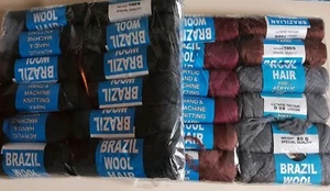 Brasilianische Wolle Garn Haar Zöpfe Twist Flechten Faux Locks Stricken /6 Stück - Bild 1 von 1